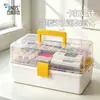 Caja de almacenamiento especial para manicurista BNBSN, caja de almacenamiento multi-capa compartimentada para herramientas de uñas, caja de herramientas portátil de mano