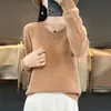 Suéter de punto suelto de color sólido con cuello en V y manga corta, suave y acogedor, para otoño e invierno, 26, transfronterizo, capa base simple para mujer
