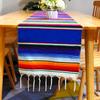 Manta de Bandera de Mesa Mexicana Personalizada Mantel de Fiesta Mantel Tejido Manta con Borlas Mantel Mexicano Manta Rayada de Colores Lote