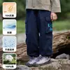 100% AlgodónPantalones para Niños Mianhuatang Pantalones Antibacterianos Resistentes al Desgaste Pantalones de Trabajo Primavera y Otoño Niños Niñas Bebés