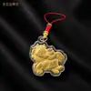 Colgante de Pony Dorado Año del Caballo 2026 Oro Puro 999 Llavero de Riqueza Instantánea Colgante para Bolso Teléfono Artículo Promocional