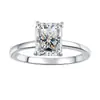 Anillo de Moissanita de Venta Caliente Europeo y Americano Corte Radiante Sencillo Cuatro Garras Joyería de Moda Anillo de Plata Esterlina S925 para Mujer Venta al por Mayor