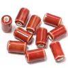 Contas de Cerâmica com Esmalte Floral, Contas Soltas Tubulares Retas, Contas Coloridas Finas Tubulares Queimadas em Forno para Pulseiras e Acessórios de Joias DIY
