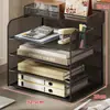 Porta-Arquivos, Grande Capacidade, Porta-Canetas Multicamadas, Organizador Decorativo, Mesa de Estudante, Porta-Armazenamento Multifuncional para Livros e Provas