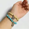 Nuevo Pulsera de Retazos con Cuentas de Candado de Larga Vida Étnico Estilo Chino para Hombres y Mujeres, Diseño de Nicho, Joyería Retro Versátil de Amistad