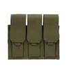 Bolsa táctica para exteriores con triple cartucho, chaleco de campo, bolsa de accesorios Molle, bolsa para artículos diversos, bolsa de almacenamiento, bolsa para máquina