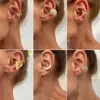 Estrella de Mar Metálica Europea y Americana sin Orejas Luna Sol Flor de Sol Pinza para Oreja Vacaciones en la Costa Temperamento Pendientes de Alta Calidad para Mujer