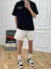 Verano Nuevo Estilo Americano Casual Pantalones Cortos para Hombre 2025 Marca de Tendencia Estilo Coreano Holgado Recto Casual Pantalones Deportivos Ropa para Hombre
