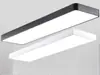 Luminária Pendente Fita de LED Luz para Escritório Academia Restaurante Luz de Teto Retangular Estrutura de Ferro Grade de Luz Alta Eficiência Economia de Energia