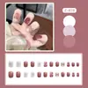 24 Peças de Adesivos para Nail Art, Produtos Acabados para Comércio Transfronteiriço, Pacote Misto para Europa, América e África, Unhas Postiças Removíveis, Pontas de Unha Usáveis para Bancas de Mercado