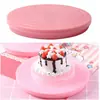 Suporte para Buttercream Mesa Giratória para Bolo de Aniversário Conjunto de Ferramentas para Buttercream Plástico Antiderrapante Suporte para Buttercream Doméstico Conjunto Completo