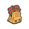 Broche dos desenhos animados sapatos pequenos flor broche criativo bicicleta metal emblema roupas acessórios colar pino pintura joias