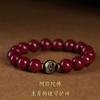 Pulsera de Cristal Grande Cinabrio Natural para Mujer Cumpleaños Año Tigre Zodíaco Buda Pulsera de Cinabrio Regalo para Pareja