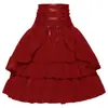 Amazon Faldas Europeas y Americanas de la Era Victoriana para Mujer Renacimiento Doble Capa Cintura Alta Retro Falda para Mujer Disfraz de Halloween