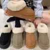 Botas de Nieve de Suela Gruesa para Mujer 2026 Nueva Llegada de Invierno Más Terciopelo Engrosado Zapatos Grandes de Algodón del Noreste Calidez para Adultos Zapatos Peludos de Pan