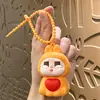 Bolsa de conejo llorando linda amor llavero descompresión colgante de bolsa llavero de coche de pareja colgante pequeño regalo al por mayor