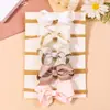 10 unidades atacado venda quente comércio exterior laço tiara infantil elástico acessórios de cabelo cor sólida florzinha bolha elástico de cabelo