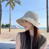 Sombrero de Sol de Verano para Exteriores con Protección Solar y Lazo, Sombrero Tipo Cubo Versátil y Elegante que Hace que la Cabeza Parezca Más Pequeña