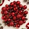 Bolas de Navidad Mixtas de 3/4/6 cm Set de 10 piezas Decoraciones Navideñas Bolas de Colores Bolas Recubiertas de Plástico Adornos para Árbol de Navidad