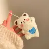 Chaveiro de pelúcia fofo, chaveiro de desenho animado criativo, pingente de bolsa de pelúcia, acessório feminino