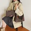 Bolso Tote Grande de Textura Tejida Retro para Mujer 2026 Nuevo Otoño Invierno Estilo Perezoso Bolso Tote Versátil para el Trabajo Bolso Cruzado