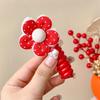 Accesorios para el cabello de Año Nuevo 2024, banda para el cabello con línea telefónica para niños, cuerda para el cabello con cola de caballo para niñas, tocado de banda de goma elástica alta para niñas
