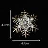 Nuevos accesorios de aleación para joyería DIY de copo de nieve grande con incrustaciones de diamantes, material de hebilla para decoración de salida de aire de coche de belleza para carcasa de teléfono móvil