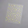 Adesivos para Unhas, Estrelas Grandes e Pequenas, Adesivos Fofos para Unhas, Estrelas Explosivas Estilo Japonês Dourado, Prateado, Preto e Branco Decorações de Decalques para Unhas
