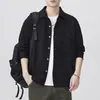 Camisa de malha com textura de imitação de lã de alta qualidade masculina, novo estilo primavera e outono, leve luxo, solta, casual, camisa jaqueta de manga comprida masculina