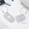 Etiqueta de Equipaje de Aluminio Personalizable para Bolsa de Viaje o Maleta, Etiqueta de Identificación con Cierre de Tornillo Seguro, Bucle de Cable de Acero y Tarjeta de Dirección de Contacto