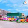 Mini tren turístico para instalaciones de atracciones infantiles con varios estilos y plástico reforzado con fibra de vidrio de alta calidad con alta vida útil