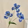 3 Orquídeas Iris Artificiales para Decoración de Sala de Estar en Casa, Arreglo Floral de Alto Nivel Estilo Pintura al Óleo con un Toque de Sofisticación