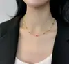 Directo de fábrica Moda Collar para mujer Europa y Estados Unidos nuevo a juego de colores colgante de piedra de cristal collar de color arcoíris con temperamento