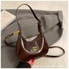 Bolso Media Luna de Gelatina con Letras de Moda para Mujer 2025 Nuevo Bolso de Axila de Alto Valor Bolso Cruzado Francés Elegante y a la Moda
