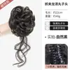 Moño Peluca con Lujoso Diseño de Princesa, Cabello Humano Realista, Bigote de Dragón, Pinza de Garra de Pluma de Pollo, Herramienta de Peinado, Accesorio para el Cabello de Alta Gama