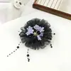 Pinza para el Cabello Popular de Flor de Orquídea Mariposa 2026 para Mujer, Pinza para el Cabello de Flor de Hortensia Estilo Vacaciones en la Playa, Accesorio para el Cabello con Pinza de Flor Artificial para Mujer
