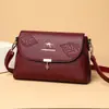 Bolsos para Mujer 2026 Nueva Moda Versátil Piel Suave Bolso de Hombro Repujado Bolso Cruzado para Señoras de Mediana Edad Bolso de Moda para Mujer