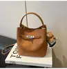 Bolsa de Mão Versátil com Padrão Lichia, Bolsa Saco para Mulheres, Novo Estilo Inverno 2025, Elegante Casual, de Ombro, Transversal, Bolsa Mãe-Filha