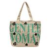 Bolsa de Lona Feminina Atacado 2025 Nova Bolsa de Grande Capacidade Estampa de Letras Bolsa Tote Bolsa de Ombro Bolsa de Mão Transfronteiriça