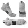 Calcetines de entrenamiento para competencia de deportes al aire libre al por mayor de fábrica, calcetines cortos antideslizantes con absorción de impactos, calcetines de rizo transpirables para correr