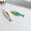 Pingente Colorido de Peixe Esmaltado em Liga para Joias DIY Acessórios Múltiplos Estilos Peixes Cartoon Charms Brincos Chaveiros Acessórios