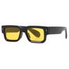 Gafas de sol beige con montura pequeña, gafas de sol de moda para hombre europeas y americanas, gafas de sol decorativas con remaches personalizadas, alta calidad, pasarela