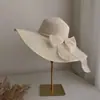 Sombrero de Paja Popular Transfronterizo para Mujer, Protección Solar de Verano, Sombrero de Sol de Ala Extra Grande, Sombrero Tejido de Paja de Playa para Vacaciones en la Costa