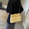Bolso de Lazo Plisado para Mujer 2024 Nuevo Bolso Tote de Cadena de Moda Combinable de Gran Capacidad para Viaje Diario