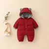 Ropa de invierno para hombre y mujer, abrigo de algodón grueso, mameluco de bebé, forrado de felpa, cálido, súper lindo, mameluco adorable, ropa de abrigo de invierno