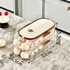 Caja de Almacenamiento de Huevos de Tres Capas, Nueva Caja de Conservación para Refrigerador de Cocina, Bandeja de Huevos Transparente Grande Multicapa, Caja de Huevos Tipo Cajón