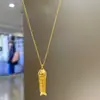"Pescado cada año" Collar de Peces Pequeños de Dinero de los Cinco Emperadores Nuevo Estilo Chino Moneda de Oro Estilo Nacional Moda Cadena para Clavícula Versátil