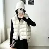 Chaleco acolchado con capucha de estilo americano moderno para mujer, 90% plumón de pato blanco, con costillas, moda otoño e invierno 2026, chaleco ajustado