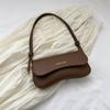 Bolsa de Cor Sólida Feminina 2023 Novo Nicho Design Moda Marca Baguette Bag Retro Único Ombro Bolsa Axila Simples Pequeno Saco Quadrado