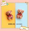 Nuevo dibujo animado lindo lazo oso de peluche oso resina accesorios DIY funda para teléfono móvil parche para ropa accesorios